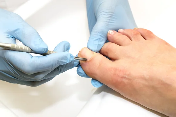 Processo de pedicure — Fotografia de Stock