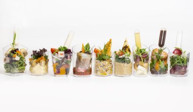 et ve sebze ile Mini kanepe