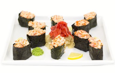 sushi lezzetli deniz ürünleri