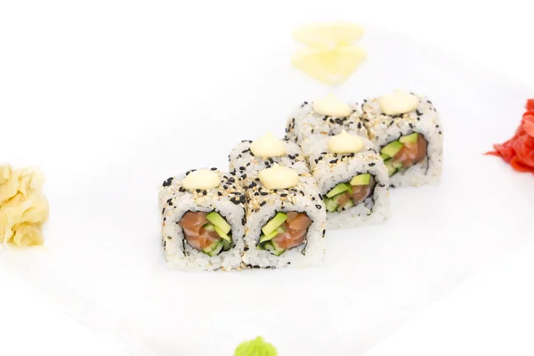 Läckra skaldjur sushi — Stockfoto