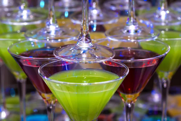 Bright colored cocktail with juice — Stock Photo, Image