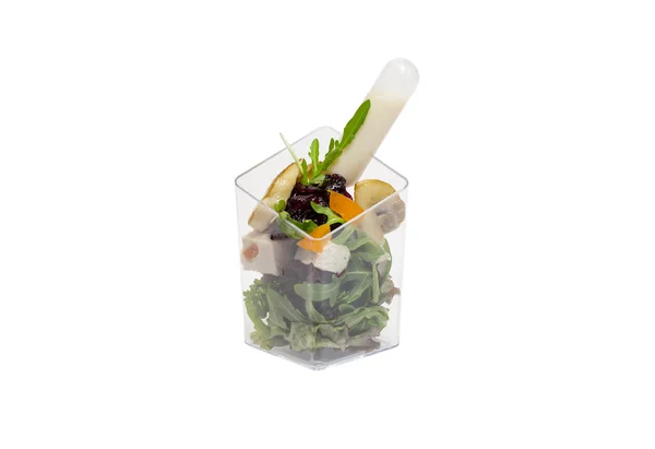 Mini canape avec viande et légumes — Photo
