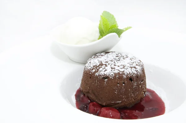 Dessert al cioccolato con — Foto Stock