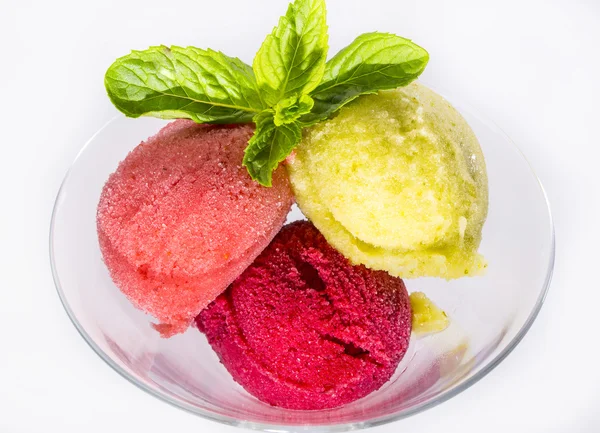 Sorbet-Erfrischung, Teller — Stockfoto