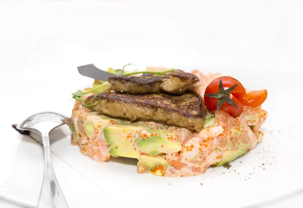 Salad and fish — Stock Photo, Image