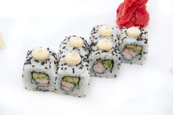 Delicious seafood sushi — Stock Photo, Image