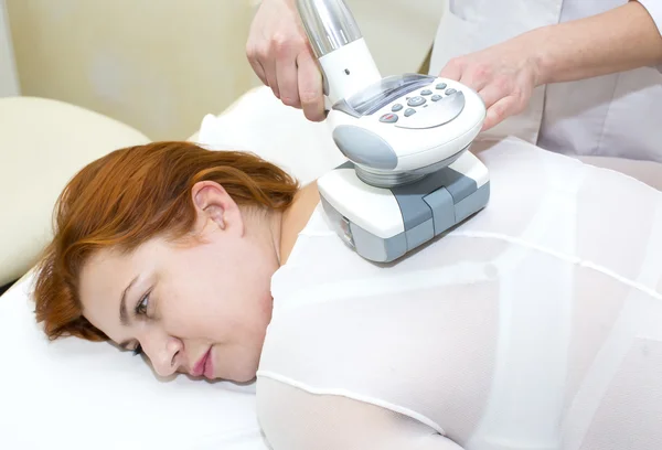 Woman is in the process at the clinic — Stock Photo, Image