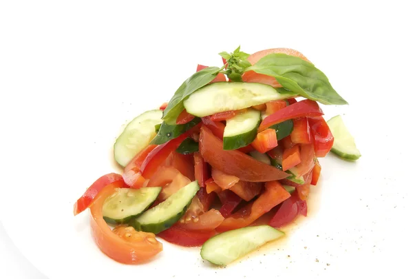 Cabbage salad and vegetables — Stock Photo, Image