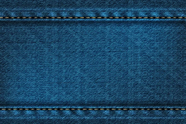 Denim Rectangular Background Seam Vector Illustration Blue Texture — 스톡 벡터