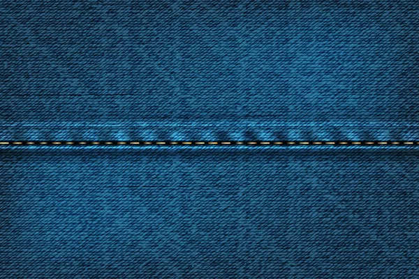 Denim Rechteckigen Hintergrund Mit Seam Vector Darstellung Der Blauen Textur — Stockvektor