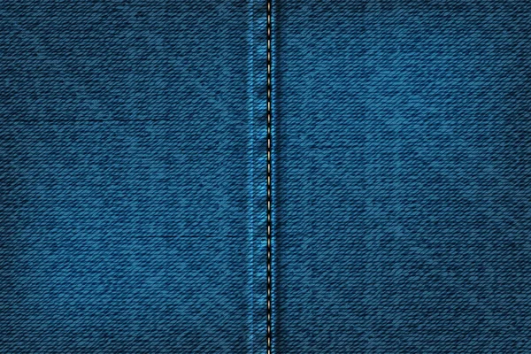 Denim Rechteckigen Hintergrund Mit Seam Vector Darstellung Der Blauen Textur — Stockvektor