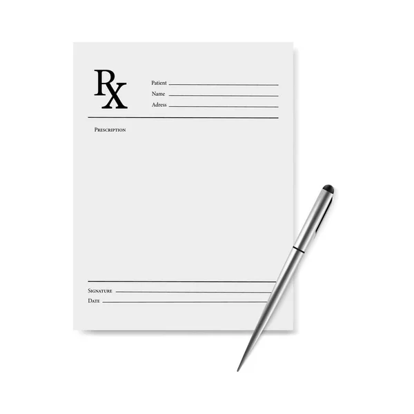 Векторная иллюстрация Rx pad template.Healthcare, hospital, and medical diagnosis concept. — стоковый вектор