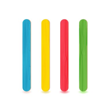 Gerçekçi 3 boyutlu ahşap ya da plastik çubuklar. Dondurma, donmuş meyve suyu, çovid testi ya da tıbbî boğaz muayenesi için..