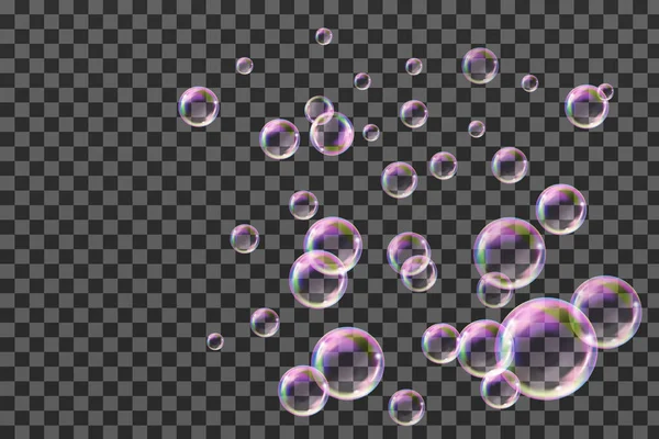 Рейзітичні Кольорові Кульки Векторна Текстура Літаючі Прозорі Мильні Бульбашки — стоковий вектор
