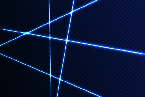 Desain Seni Bersinar Sinar Ray Intersecting Balok Keamanan Laser Bercahaya - Stok Vektor