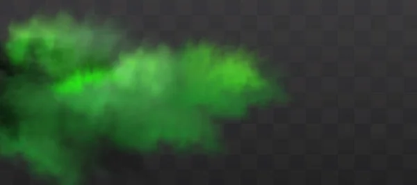 Zelený zápach špatný zápach, kouř nebo jedovaté plyny, chemické jedovaté páry. — Stockový vektor