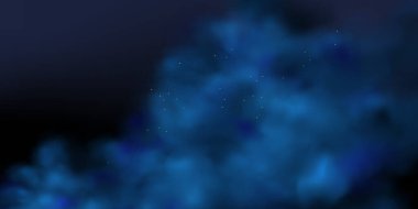 Tatil ve düğün kartları için soyut koyu çerçeve. Altın gökyüzü tozlu vektör pankart tasarımı. Lüks lacivert gece gökyüzü arka planında altın yıldızlar, sihirli parıltı ve bokeh ışıltısı..