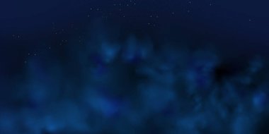 Tatil ve düğün kartları için soyut koyu çerçeve. Altın gökyüzü tozlu vektör pankart tasarımı. Lüks lacivert gece gökyüzü arka planında altın yıldızlar, sihirli parıltı ve bokeh ışıltısı..