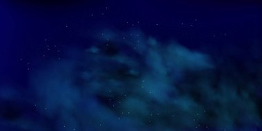 Tatil ve düğün kartları için soyut koyu çerçeve. Altın gökyüzü tozlu vektör pankart tasarımı. Lüks lacivert gece gökyüzü arka planında altın yıldızlar, sihirli parıltı ve bokeh ışıltısı..