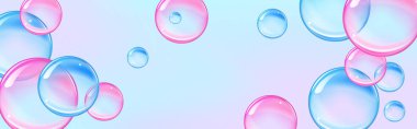 Balonlu sakız ve kolajen baloncuklarının vektör dokusu rüya gibi tasarım için. Arka plan. Beyaz zemin üzerinde köpüklü köpüklü hava ve su pembe kabarcıkları..