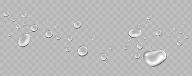 Temiz su yüzeye sıçrama etkisi yapar. Sıvı yayılan damlacık şekilleri. Bardaklardan aşağı saydam damlalar akar..