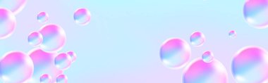 Kabarcık sakızı ve kolajen baloncukların vektör dokusu rüya tasarımı için arka plan. Beyaz arkaplan üzerinde köpüklü köpüklü hava ve su pembe kabarcıkları.