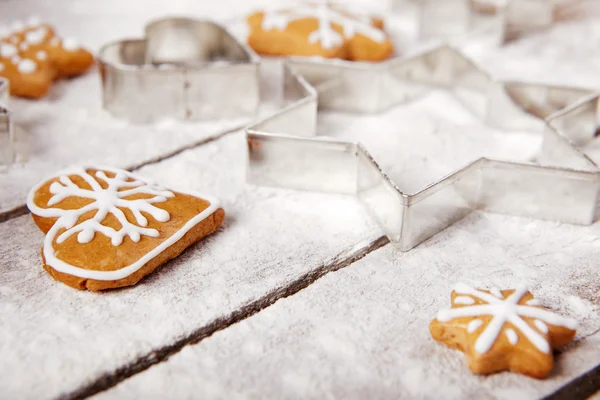 Christmas gingerbread on the table — Stock Photo, Image