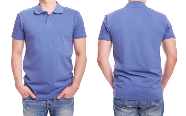 Giovane uomo con polo blu — Foto Stock