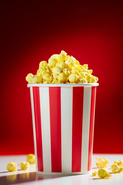 Bowl Filled With Popcorns For Movie Night — Stock Photo, Image