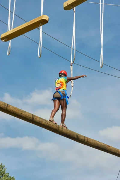 Esperienza Camp High Ropes Programma Estivo Formazione Del Personale Nuovi — Foto Stock