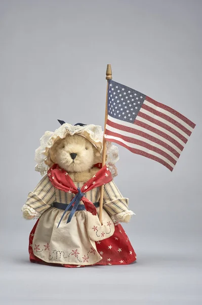 Bambola orso patriottica — Foto Stock
