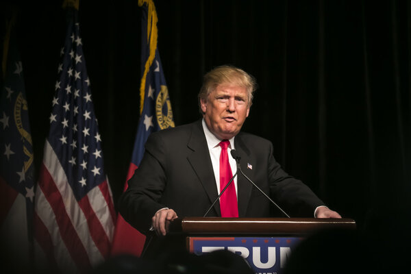 Republican Presidential Candidate Donald J Trump Stock Picture