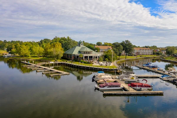 Vista Generica Lago Locale Una Giornata Autunnale — Foto Stock