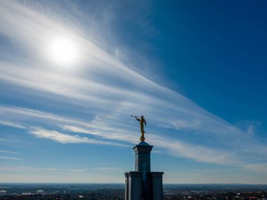 12 Aralık 2020 - San Antonio, Teksas, ABD: San Antonio Teksas Tapınağı, İsa 'nın Son Gün Azizleri Kilisesi' nin (LDS Kilisesi) 120. çalışma tapınağıdır.).
