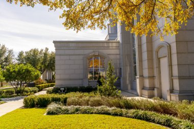 12 Aralık 2020 - San Antonio, Teksas, ABD: San Antonio Teksas Tapınağı, İsa 'nın Son Gün Azizleri Kilisesi' nin (LDS Kilisesi) 120. çalışma tapınağıdır.).