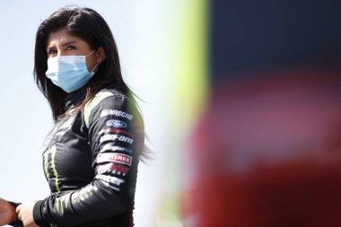 Hailie Deegan, Hampton, Georgia 'daki Atlanta Motor Yarış Pisti' nde Fr8Auctions 200 için yarışıyor..