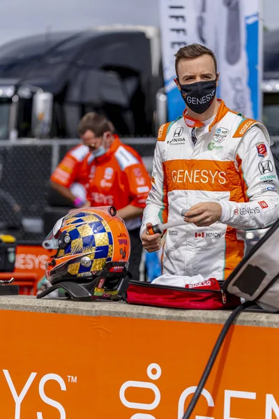 James Hinchcliffe Toronto Canada Practices Honda Indy Grand Prix Alabama — Stock Photo, Image
