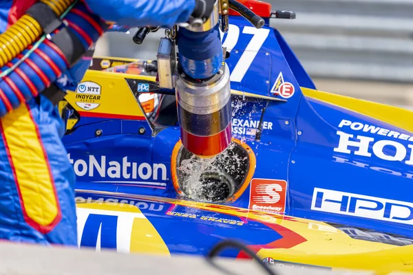 Alexander Rossi Egyesült Államok Hozza Autóját Szolgáltatás Során Honda Indy — Stock Fotó