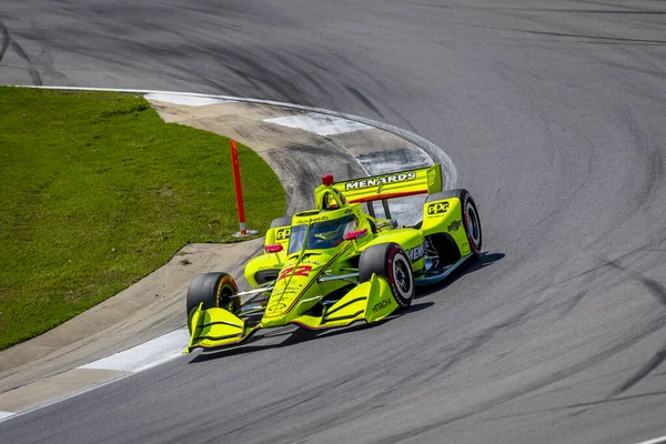 Montmorillon, Fransa 'dan SIMON PAGENAUD (22), Birmingham, Alabama' daki Berber Motorsporları Parkı 'nda Alabama' daki Honda Indy Grand Prix için antrenman yapıyor..