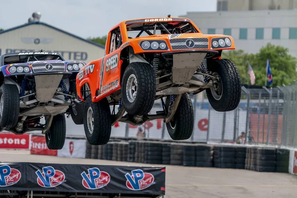 Команди Super Stadium Truck Challenge Беруть Участь Відборі Трасу Firestone — стокове фото