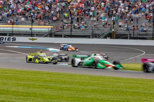 Die Ntt Indycar Series Teams Fahren Zum Gmr Grand Prix — Stockfoto