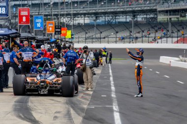 Tokyo, Japonya 'dan TAKUMA SATO (30) Indianapolis 500' ün 105. koşusu için Indianapolis, Indiana 'daki Indianapolis Motor Pisti' nde pratik yapmaktadır..