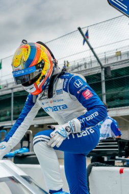 Barcelona, İspanya 'dan ALEX PALOU (10) Indianapolis 500' ün Indianapolis, Indiana 'daki 105..