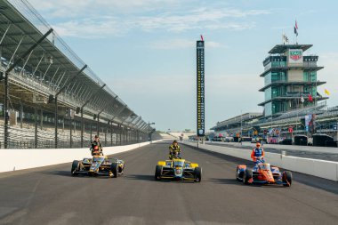Auckland, Yeni Zelandalı SCOTT DIXON (9) Indianapolis, Indiana 'daki Indianapolis Motor Yarış Pisti' nde 105..