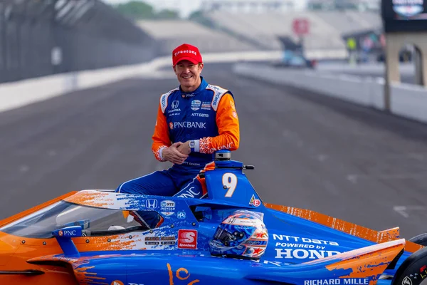 Scott Dixon Auckland New Zealand Wins Pole 105 Running Indianapolis — стоковое фото