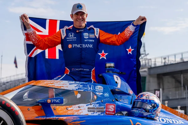 Scott Dixon Auckland New Zealand Wins Pole 105 Running Indianapolis — стоковое фото