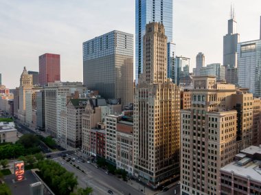 Chicago Illinois, Rüzgarlı Şehir 'in hava manzarası