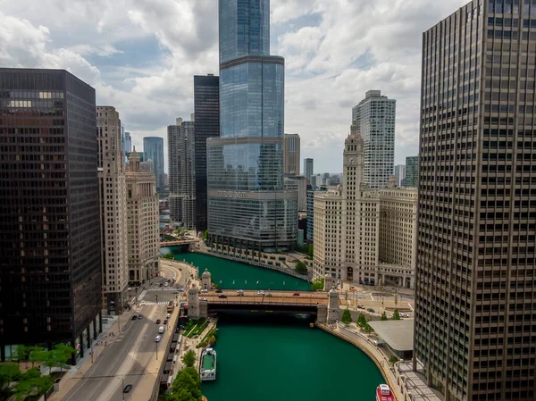 Veduta Aerea Della Città Ventosa Chicago Illinois — Foto Stock