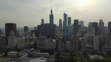 Chicago Illinois, Rüzgarlı Şehir 'in hava manzarası