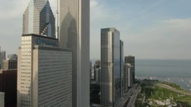 Chicago Illinois, Rüzgarlı Şehir 'in hava manzarası